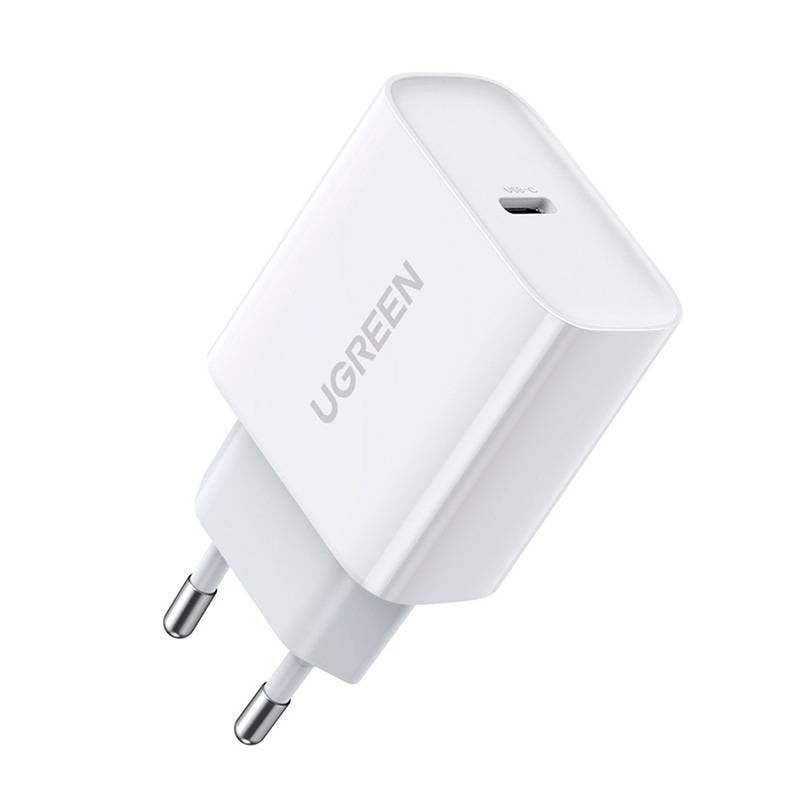Carregador UGREEN CD137 USB-C PD 3.0/QC 4.0 20W Branco
