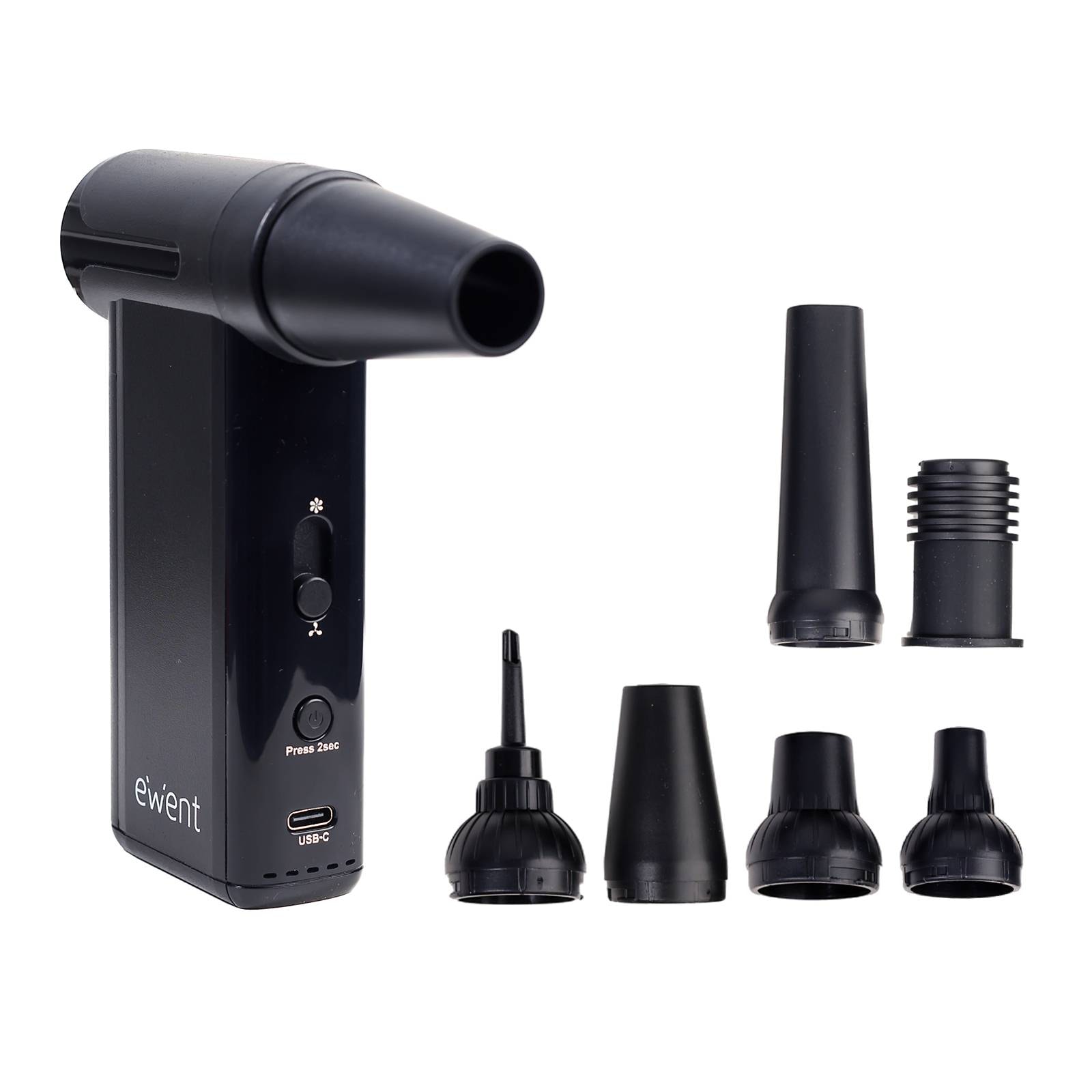 Spray Elétrico Eliminador de Pó Ewent EW5681 Recarregável 5000mAh 130W 130000RPM Preto