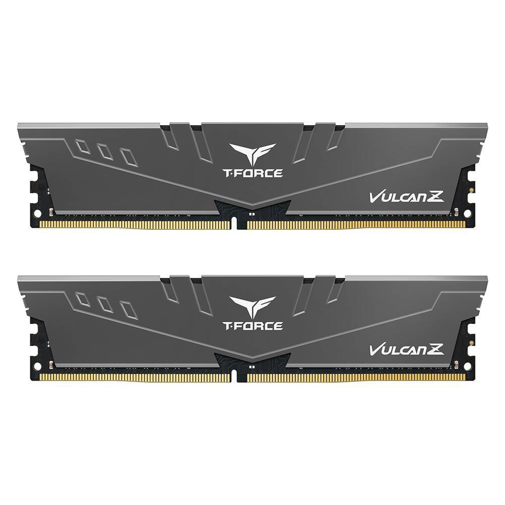 Memória RAM UDIMM TEAMGROUP T-Force Vulcan Z 16GB (2x8GB) DDR4-3200MHz (Intel XMP) CL16 (16-18-18-38) 1.35V Cinzenta