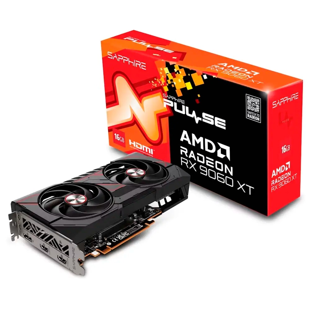Placa Gráfica Sapphire AMD Radeon RX 9060 XT "RDNA 4" Pulse 16GB GDDR6