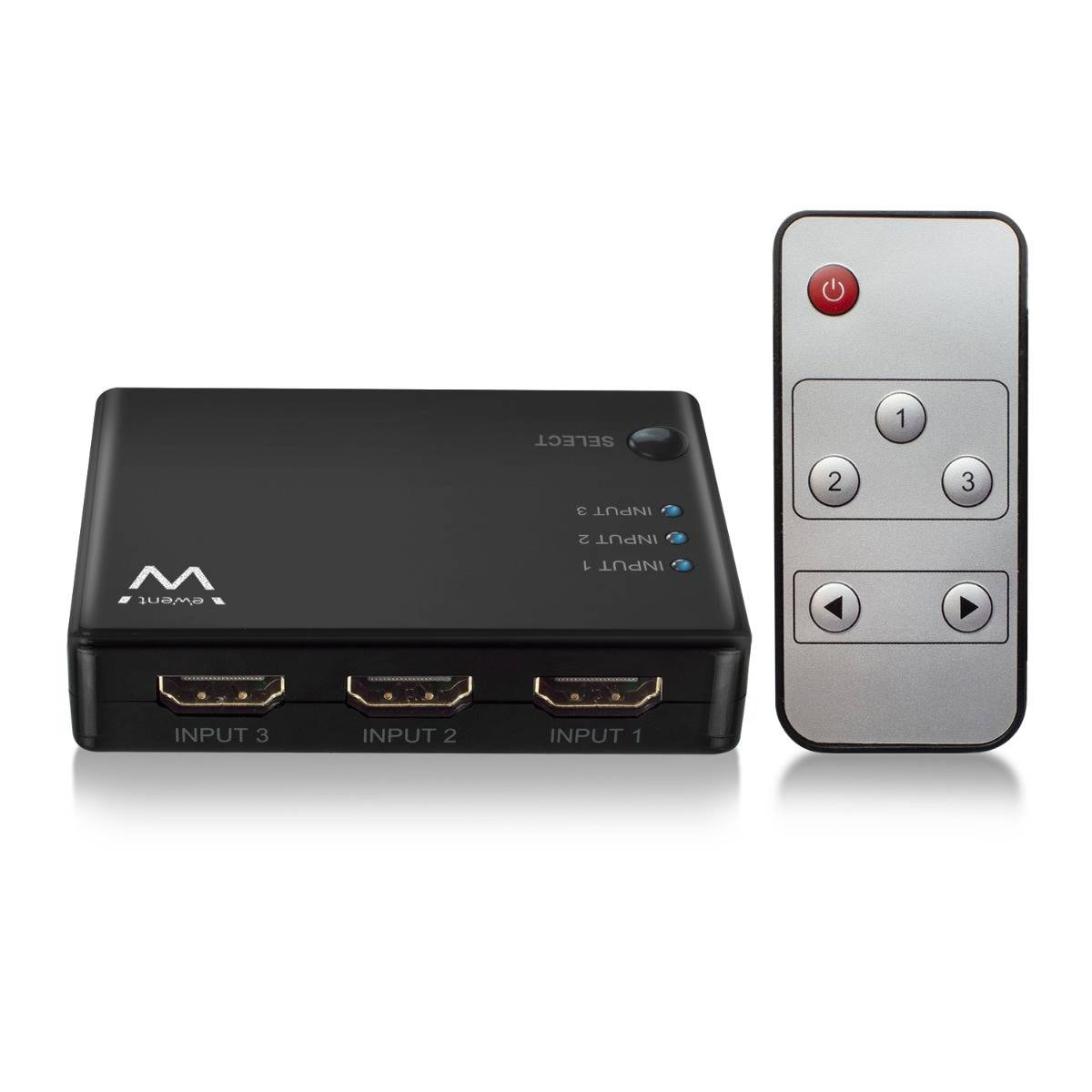 Switch Ewent EW3730 HDMI 4K 3x1 Preto