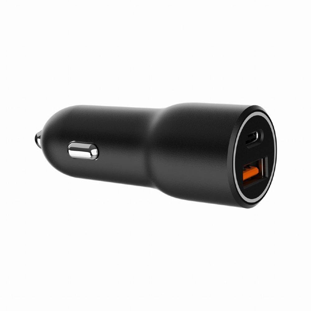 Carregador de Isqueiro Gembird TA-UC-AC2PDQC38-CAR-01 USB-C/USB-A 38W Preto