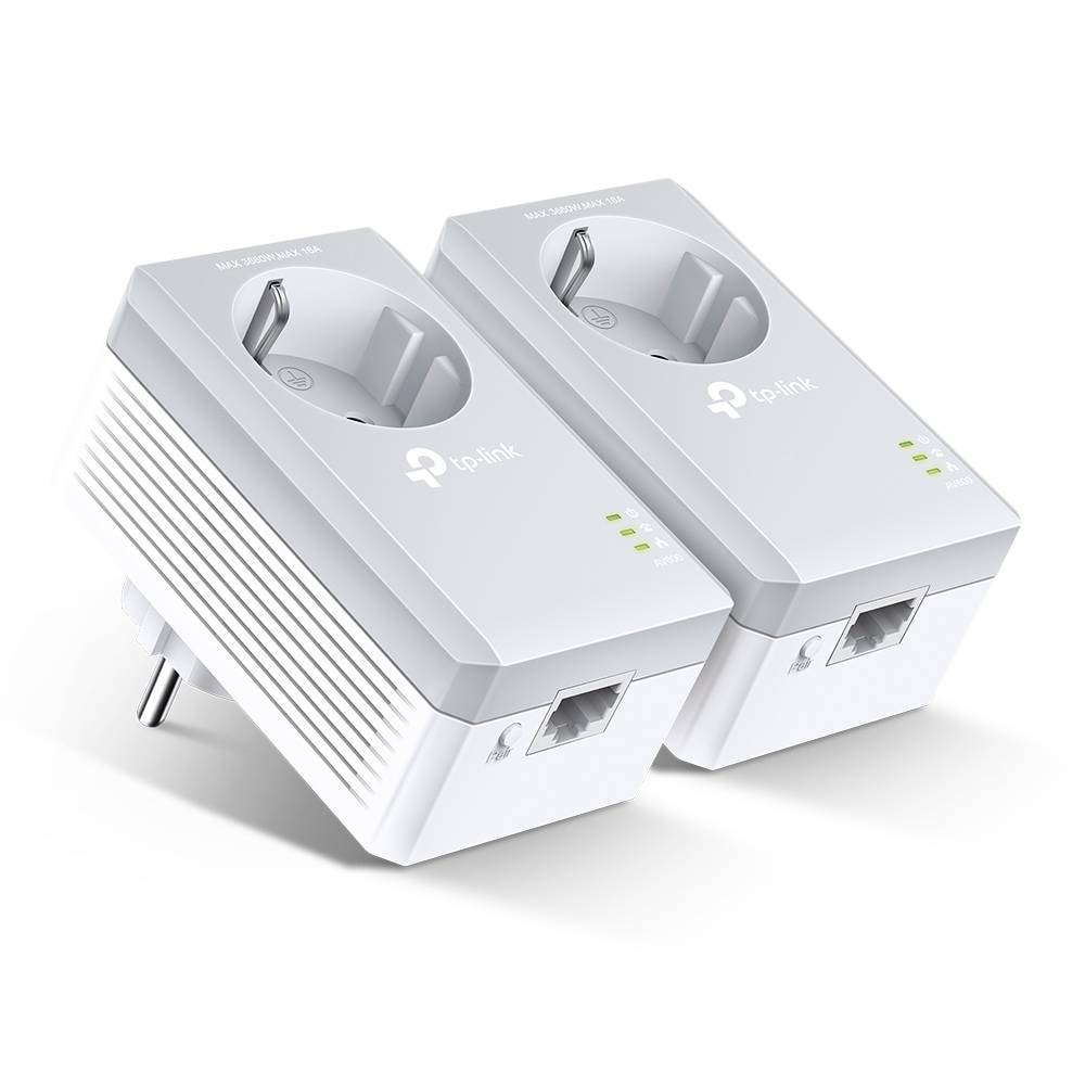 Kit Adaptador Powerline TP-Link TL-PA4010P KIT AV600 Homeplug AV Fast Ethernet Passthrough