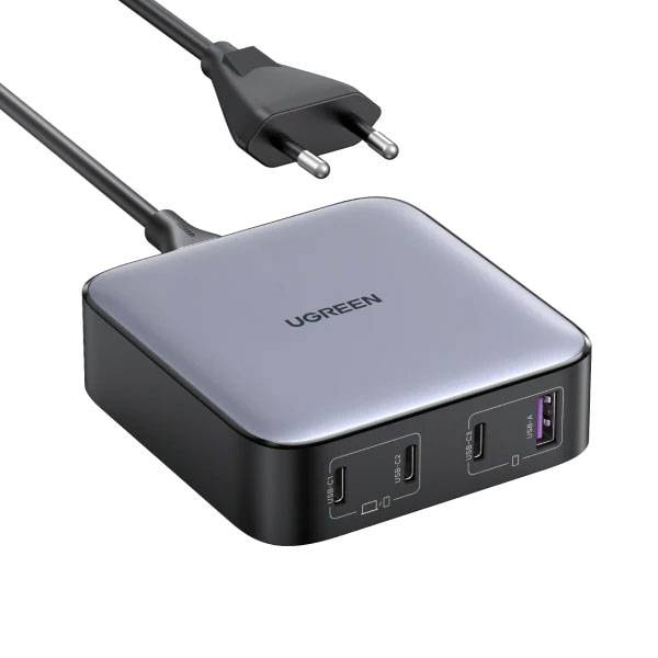Carregador UGREEN CD328 100W USB 4-Port Desktop Fast Charger Cinza