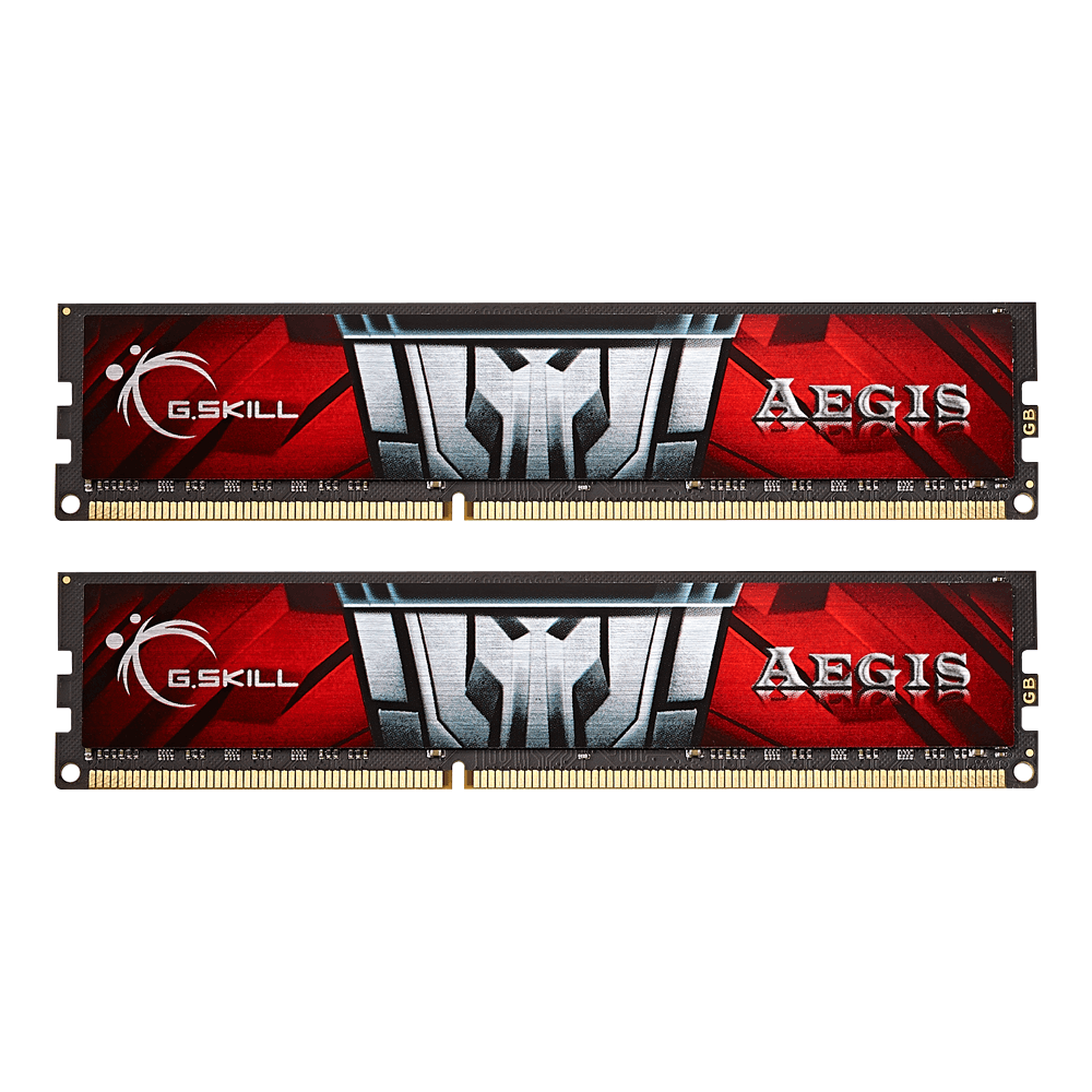 Memória RAM G.SKILL Aegis 16GB (2x8GB) DDR3-1600MHz CL11 Vermelha