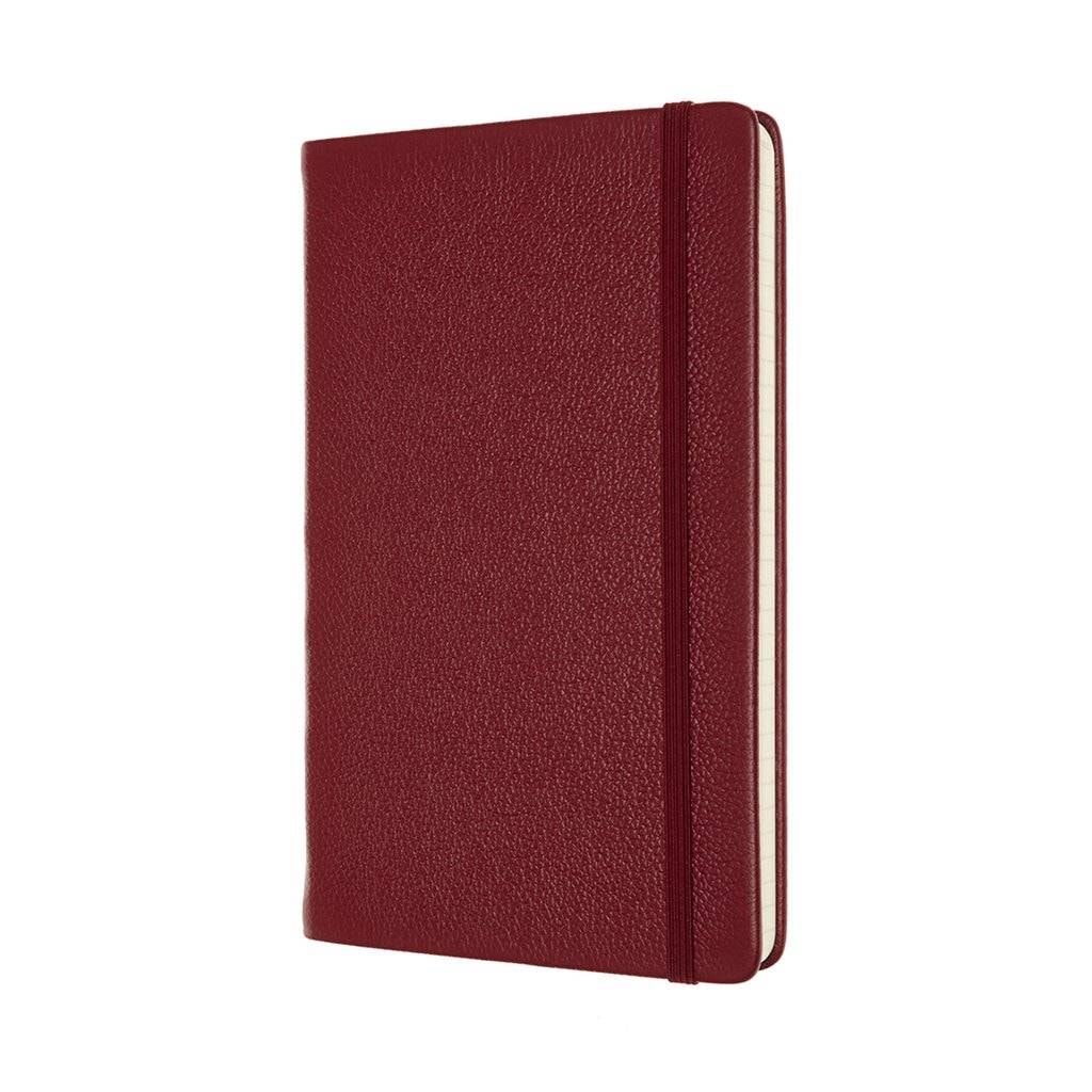 Caderno Grande Pautado Moleskine Clássico em Couro Premium Vermelho