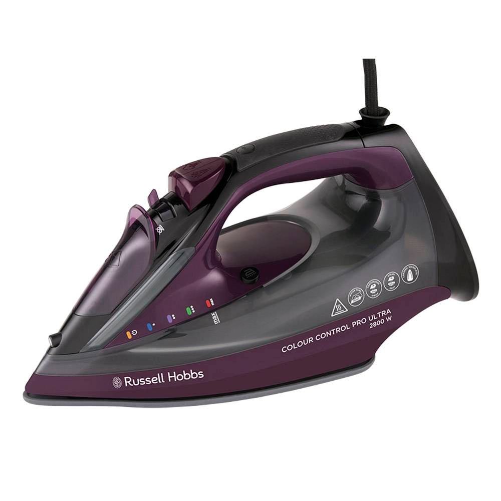 Ferro de Engomar a Vapor Russell Hobbs Colour Control Pro Ultra 2800W Roxo