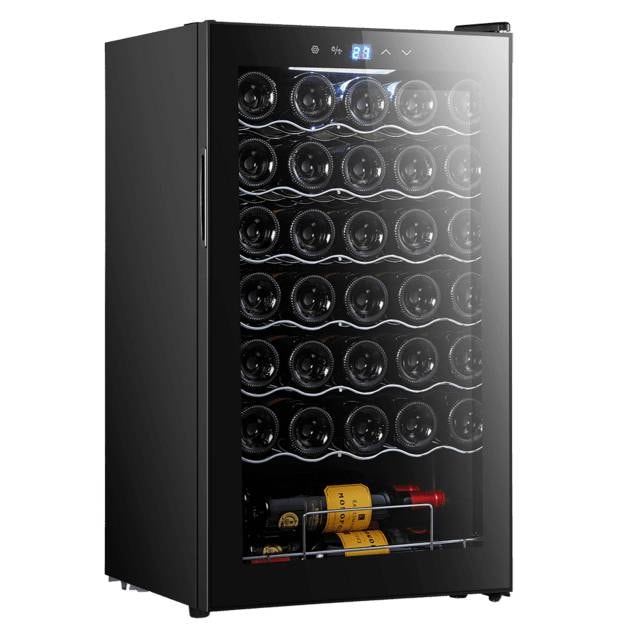 Cave de Vinhos Cecotec Bolero GrandSommelier 34030 Black Compressor (34 Garrafas) G Preta