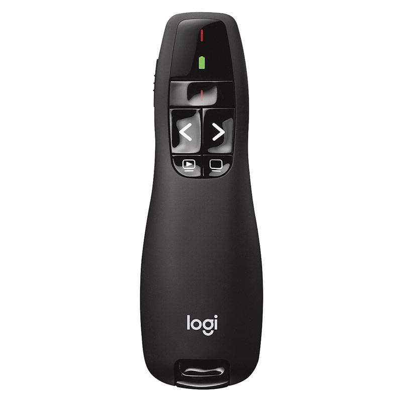 Apresentador Logitech R400 Presenter Wireless Preto com Apontador Laser