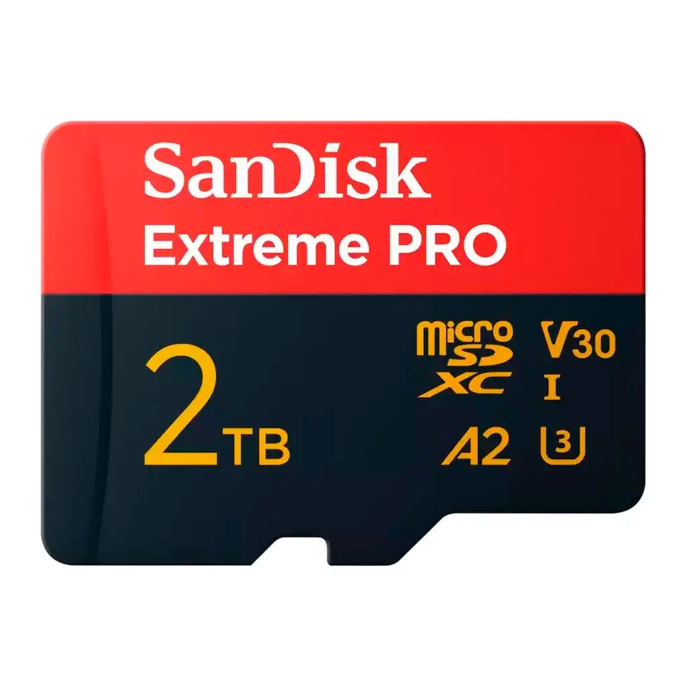 Cartão de Memória microSDXC SANDISK Extreme PRO 2TB (250MB/s) UHS-I, U3, V30, A2 + Adaptador SD