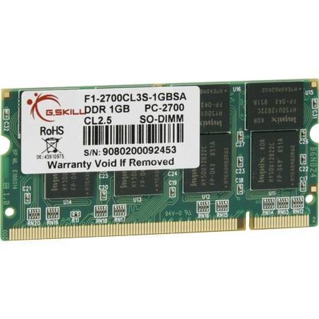 Memória RAM SO-DIMM G.SKILL 1GB (1x1GB) DDR-333MHz CL2.5 2.5V-2.75V