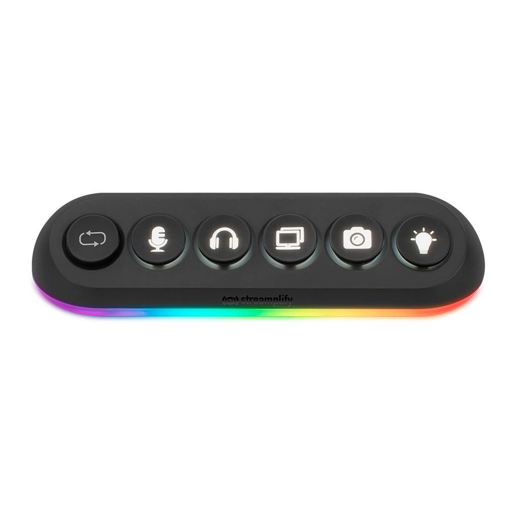 Control Deck Streamplify Deck 5 RGB 5 Portas USB Preto