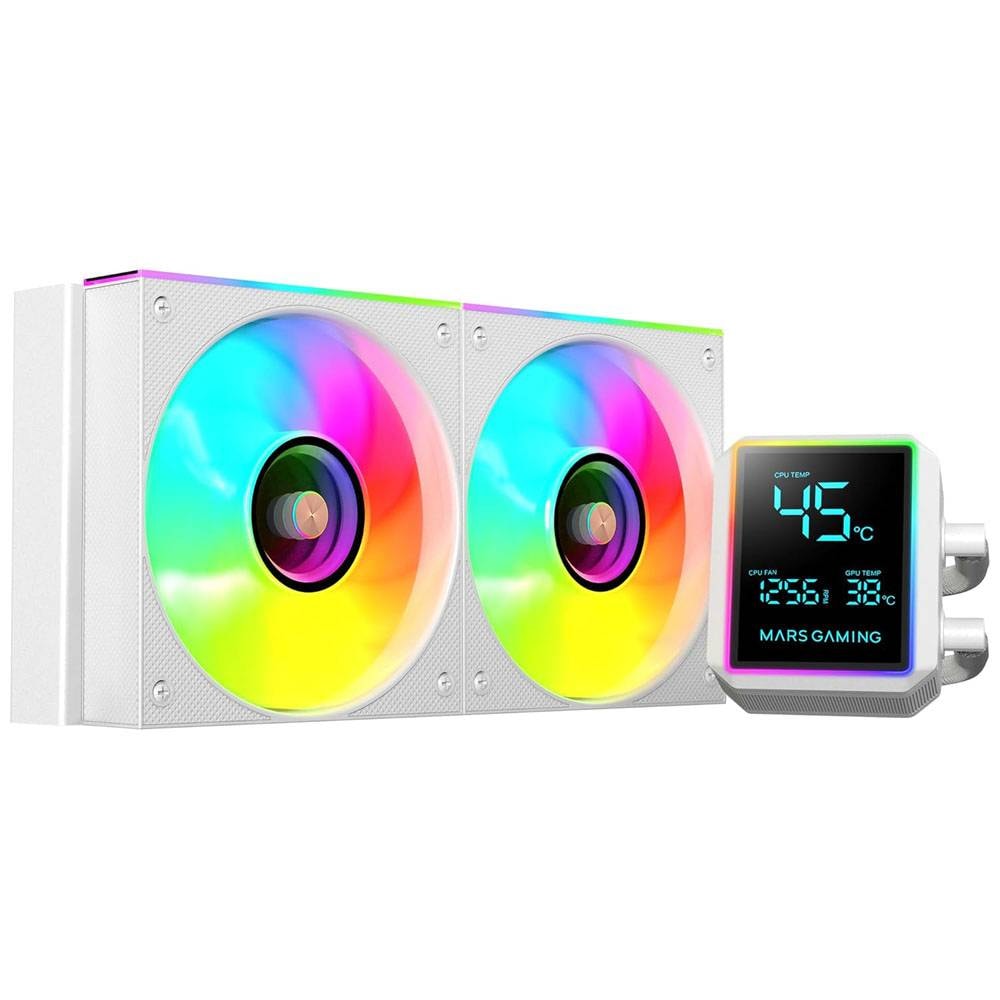 Water Cooler CPU Mars Gaming ML-LCDPRO240 240 ARGB All-In-One 240mm Branco
