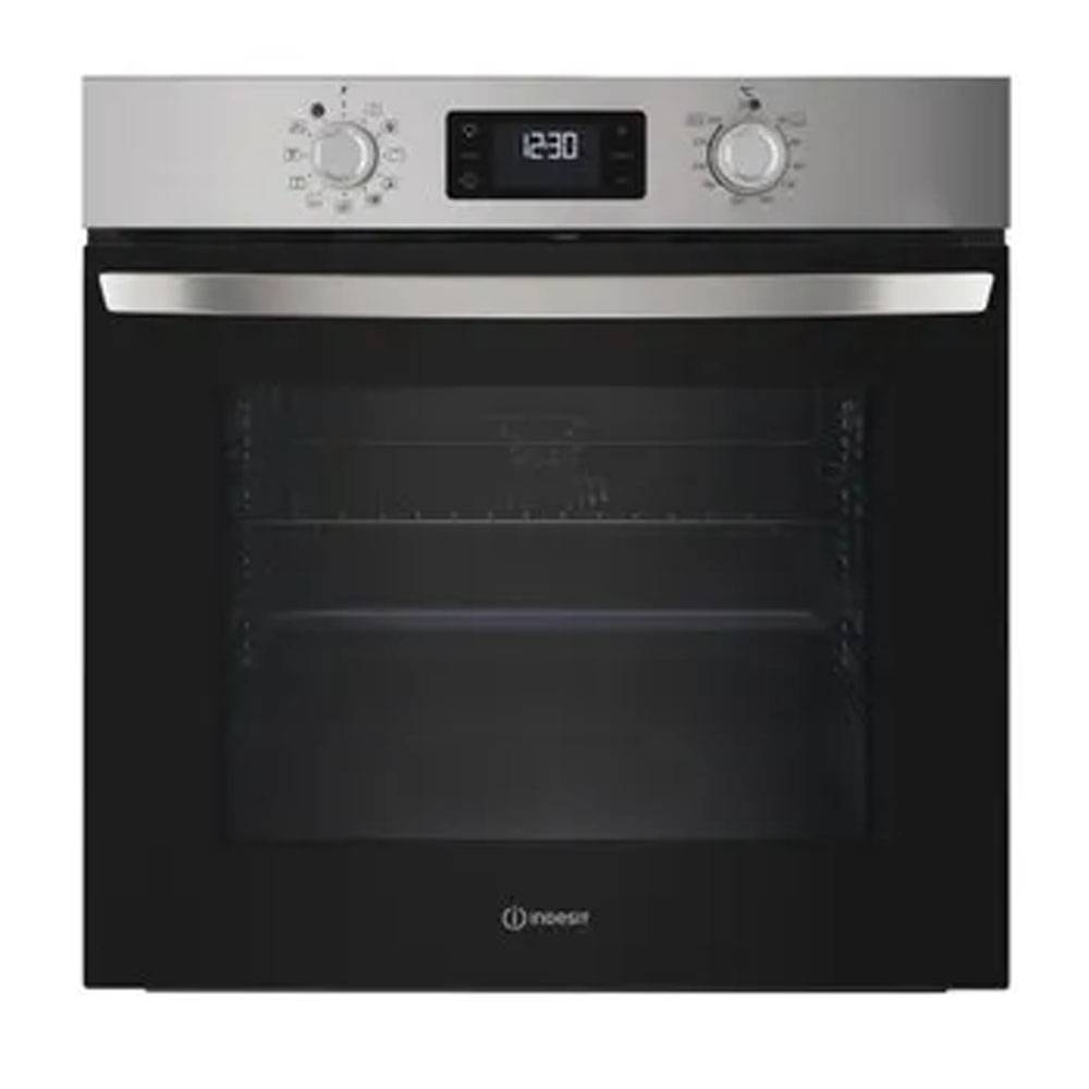 Forno Elétrico de Encastre Indesit IO 258H X Hidrolítico 71 Litros A+ Preto/Inox