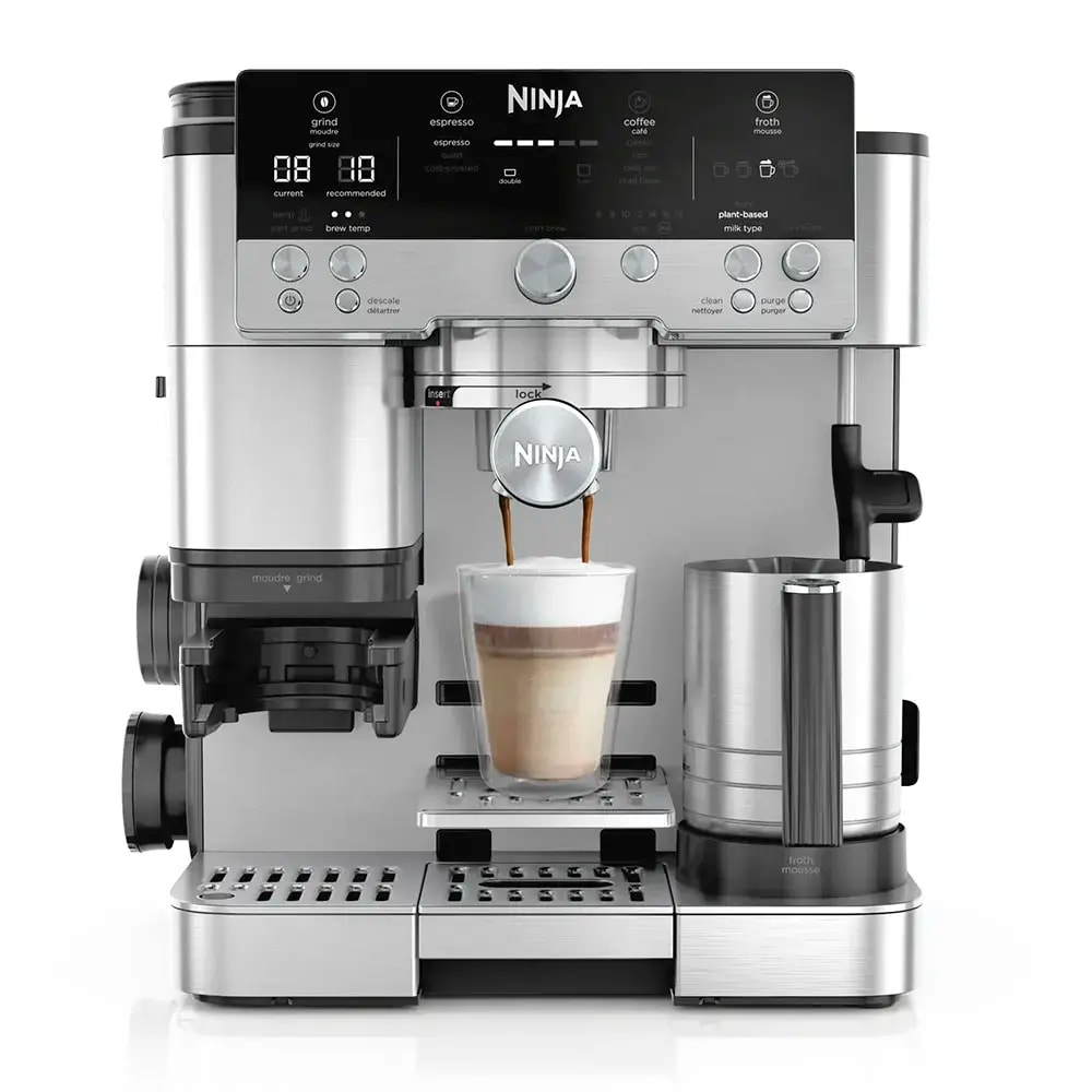 Máquina de Café Ninja Luxe ES601EU 3-em-1 1650W Preta/Aço Inoxidável