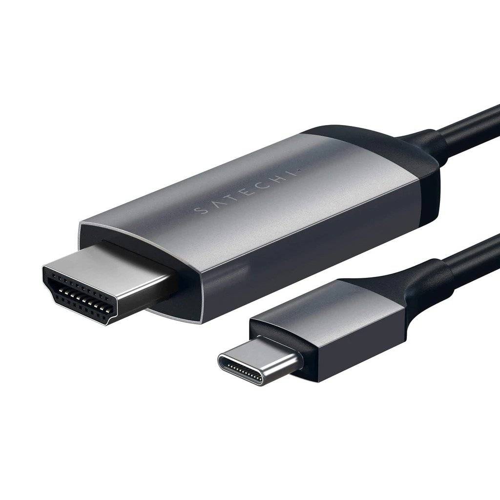 Cabo Adaptador Satechi Aluminum Type-C para HDMI 4K 60Hz 1.8m Space Gray