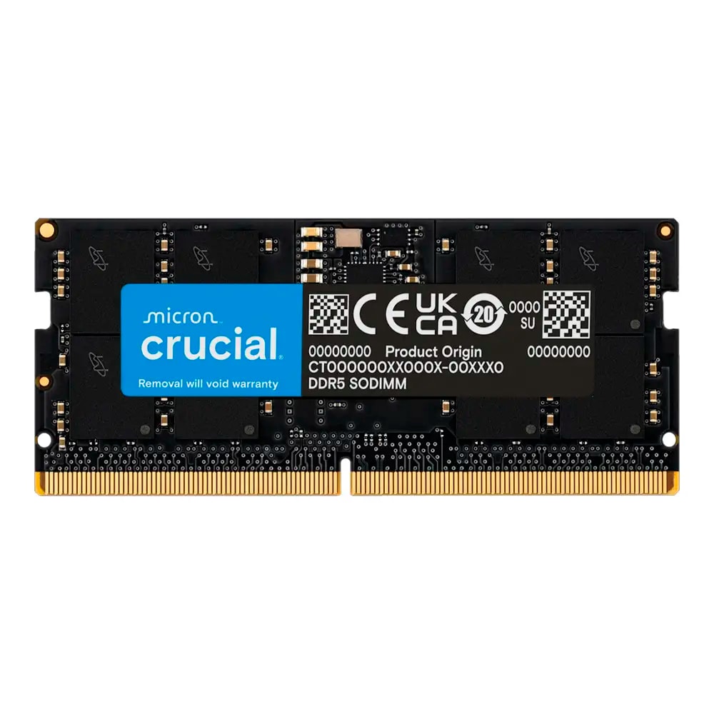 Memória RAM SO-DIMM Crucial 32GB (1x32GB) DDR5-5600MHz CL46 (46-45-45) 1.1V Preta