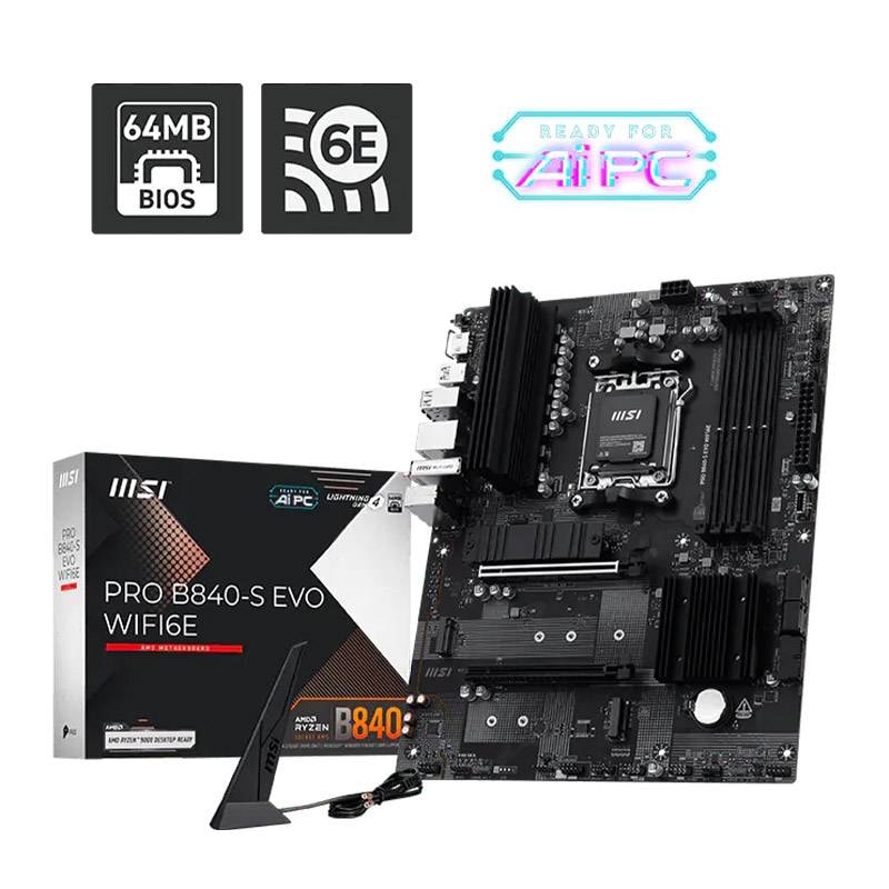 Motherboard ATX MSI Pro B840-S EVO WIFI6E SktAM5