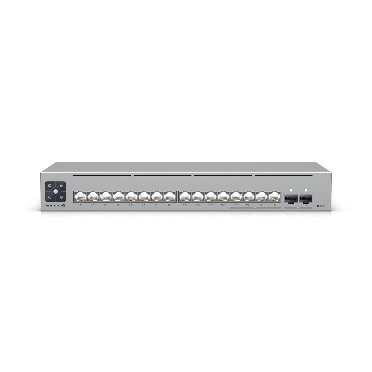 Switch de Rede Ubiquiti UniFi Pro Max 16 Portas 2.5GbE Managed PoE + 2x SFP+ Rack