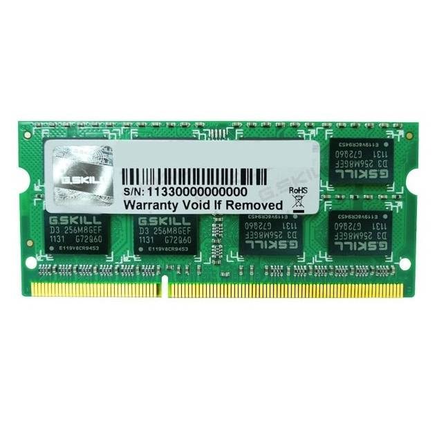 Memória RAM SO-DIMM G.SKILL 8GB (1x8GB) DDR3-1600MHz CL10 (10-10-10) 1.50V