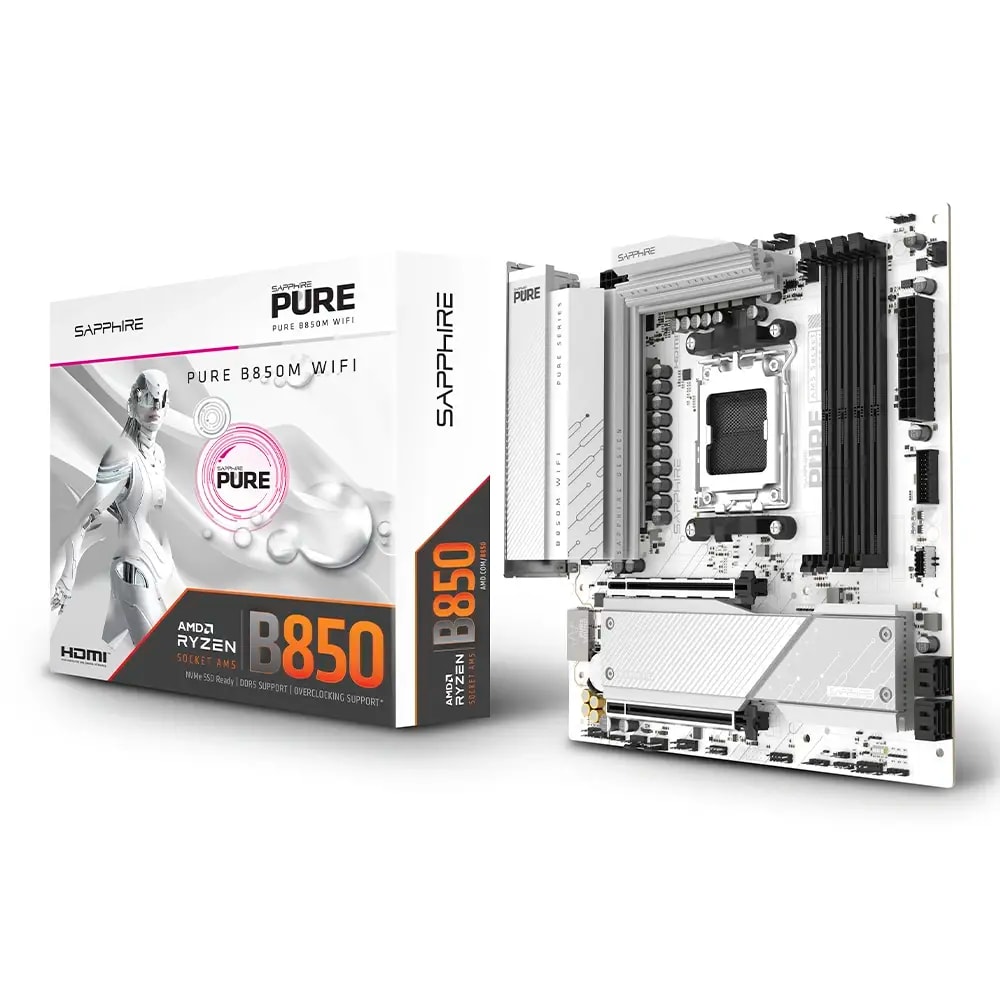 Motherboard Micro-ATX Sapphire Pure B850M WiFi SktAM5