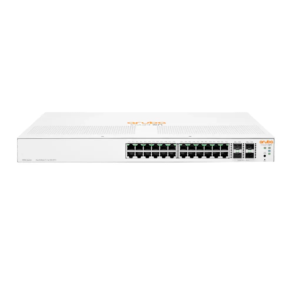 Switch de Rede HPE Aruba Instant On 1930 24 Portas Gigabit + 4 Portas SFP+ (10GbE) Managed