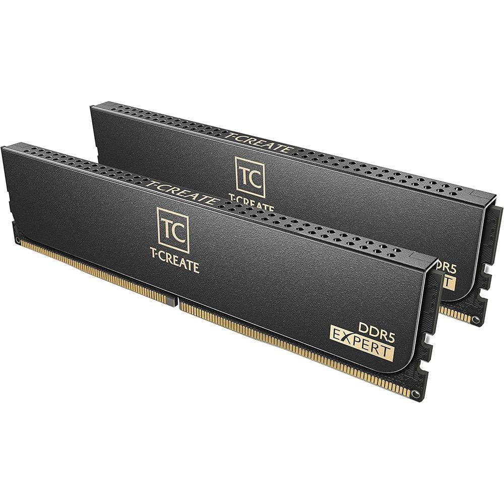 Memória RAM UDIMM TEAMGROUP T-Create Expert 32GB (2x16GB) DDR5-6000MHz (AMD Expo/Intel XMP) CL38 (38-46-46-76) 1.25V Preta