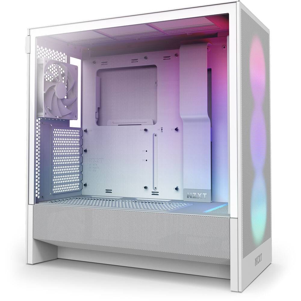 Caixa ATX NZXT H5 Flow RGB (2024) Vidro Temperado Branca