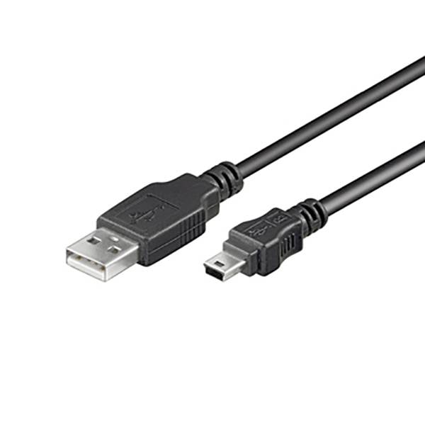 Cabo Ewent EC1027 USB 2.0 Type A Macho > Mini B Macho 1.8m Preto