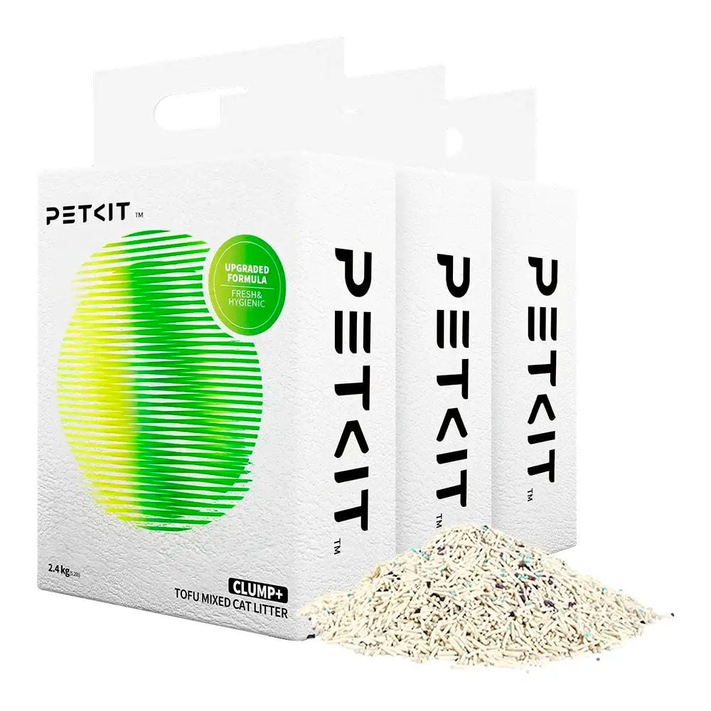 Areia para Gato PETKIT 5-in-1 Clump+ Tofu Mixed p/ Caixa de Areia Inteligente (Pack 3)