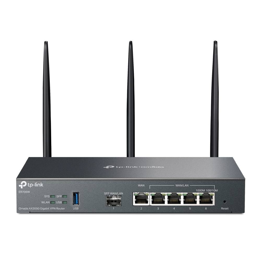 Router/Controlador TP-Link Omada ER706W AX3000 Dual-Band WiFi 6 Gigabit + SFP