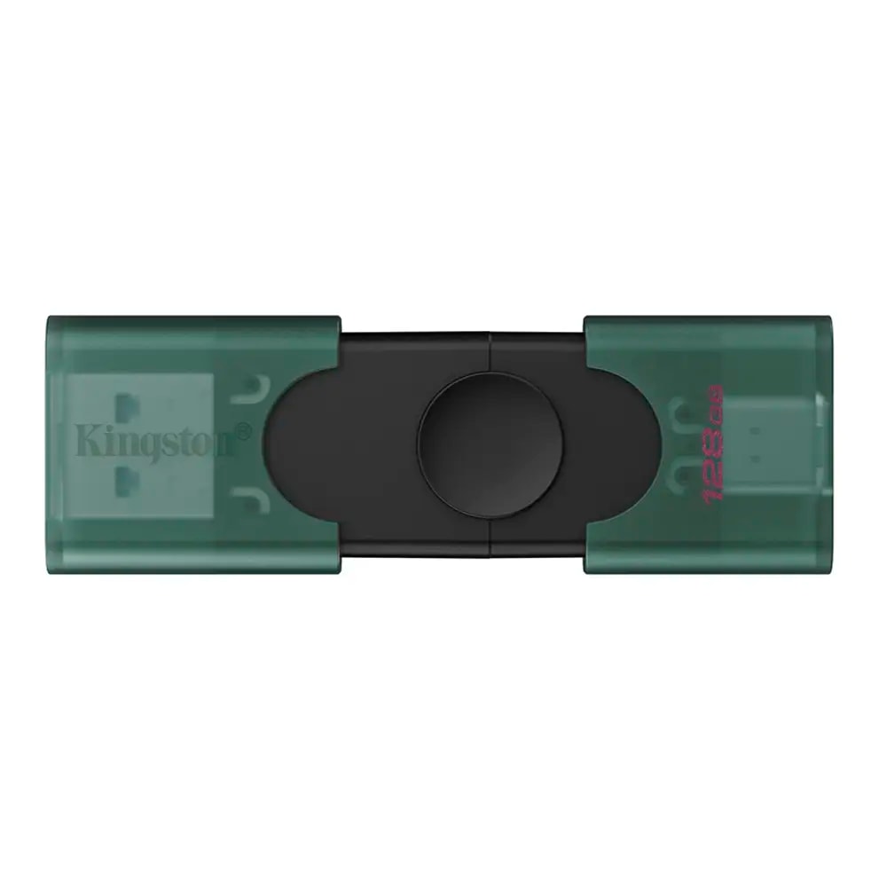 Pen Drive Kingston DataTraveler Duo USB-A/C 3.2 256GB Verde/Preta
