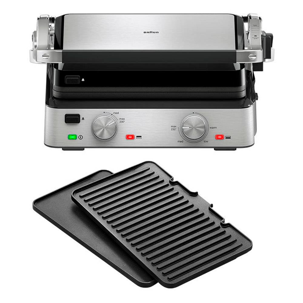 Grelhador Braun MultiGrill 7 CG 7020 2000W Preto/Aço Inoxidável