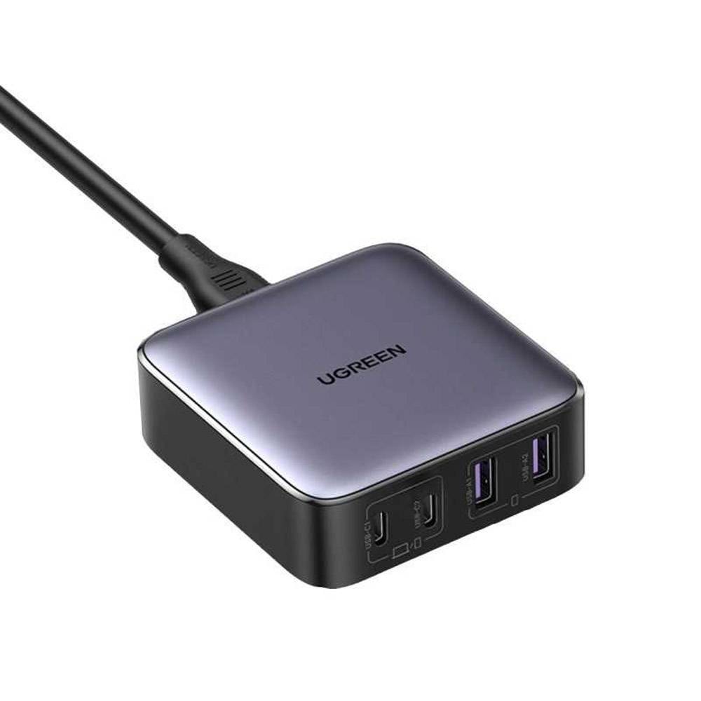 Carregador UGREEN CD327 65W Dual USB-C/USB-A Desktop Fast Charger Cinza