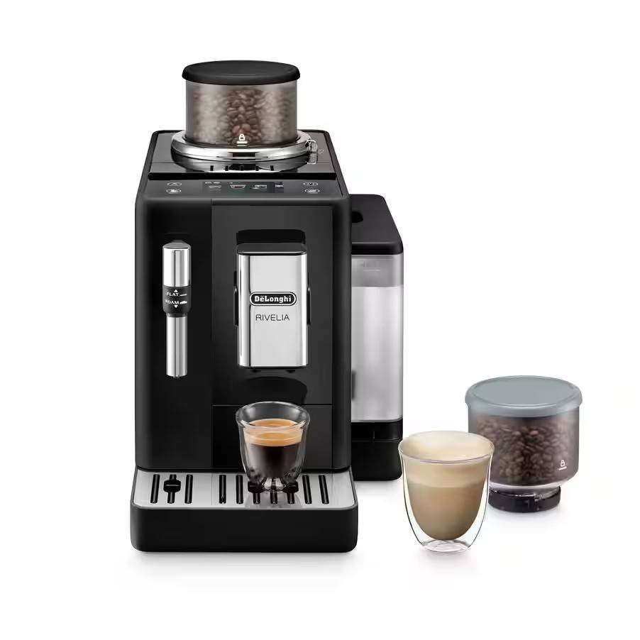 Máquina de Café Automática DeLonghi Rivelia Onyx Black EXAM440.35.B 1450W 19 Bar Preta