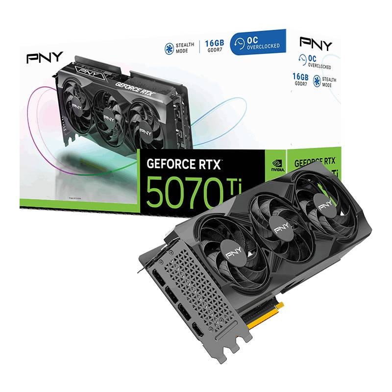 Placa Gráfica PNY NVIDIA GeForce RTX 5070 Ti "Blackwell" OC Triple Fan 16GB GDDR7 DLSS4