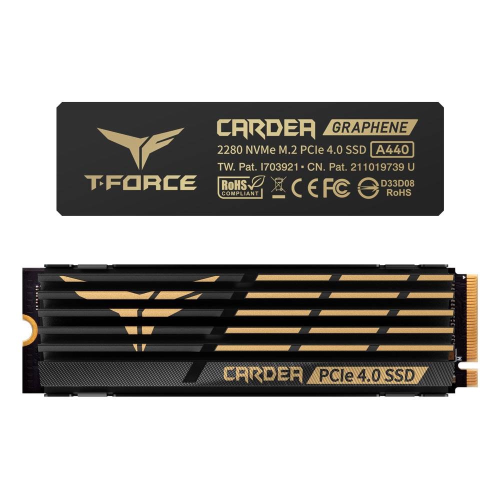 SSD M.2 2280 TEAMGROUP T-Force Cardea A440 c/ Heatsink 2TB TLC NAND NVMe PCIe Gen 4.0x4