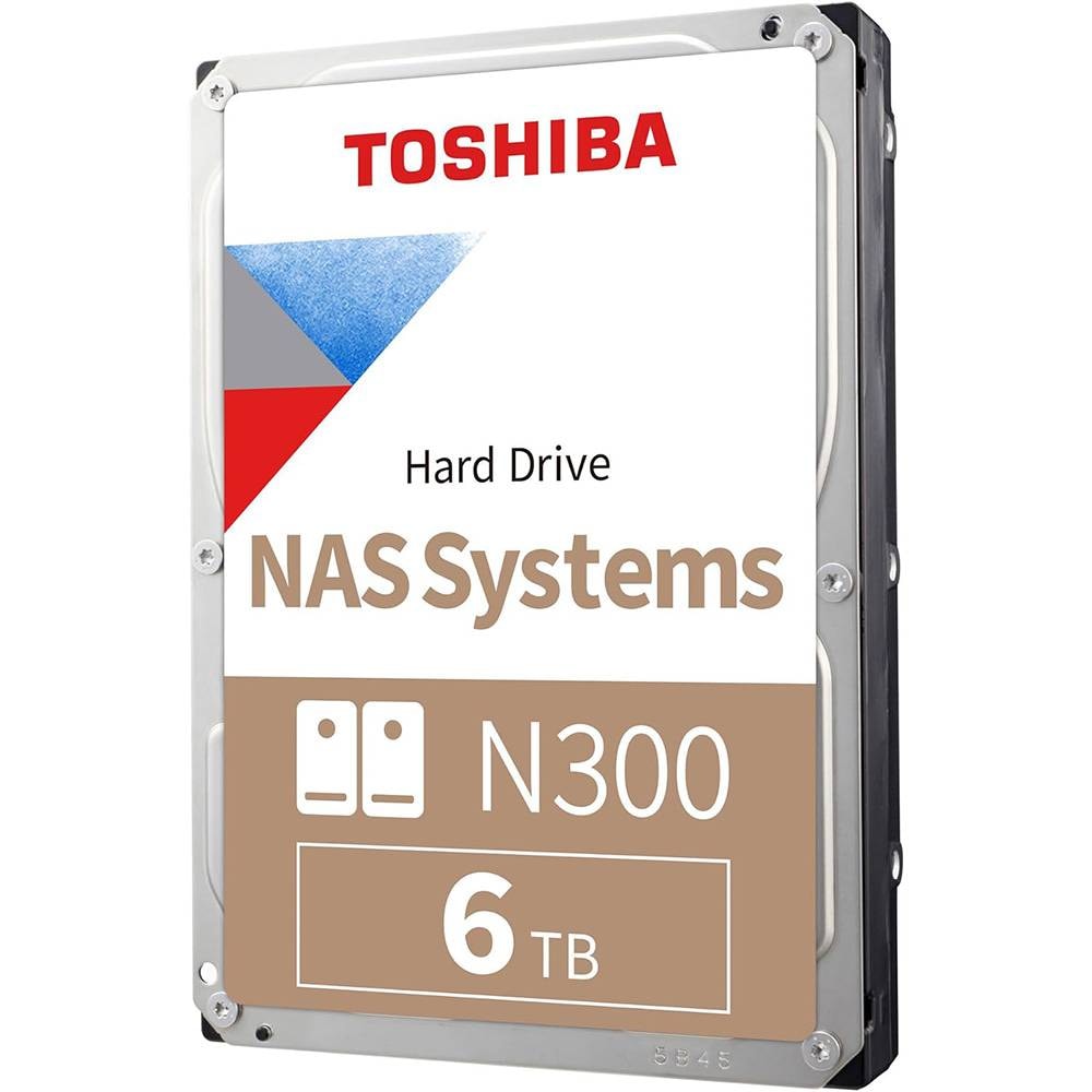 Disco Rígido 3.5" Toshiba N300 6TB 7200RPM 512MB Cache 281MB/s CMR Air SATA 6Gb/s
