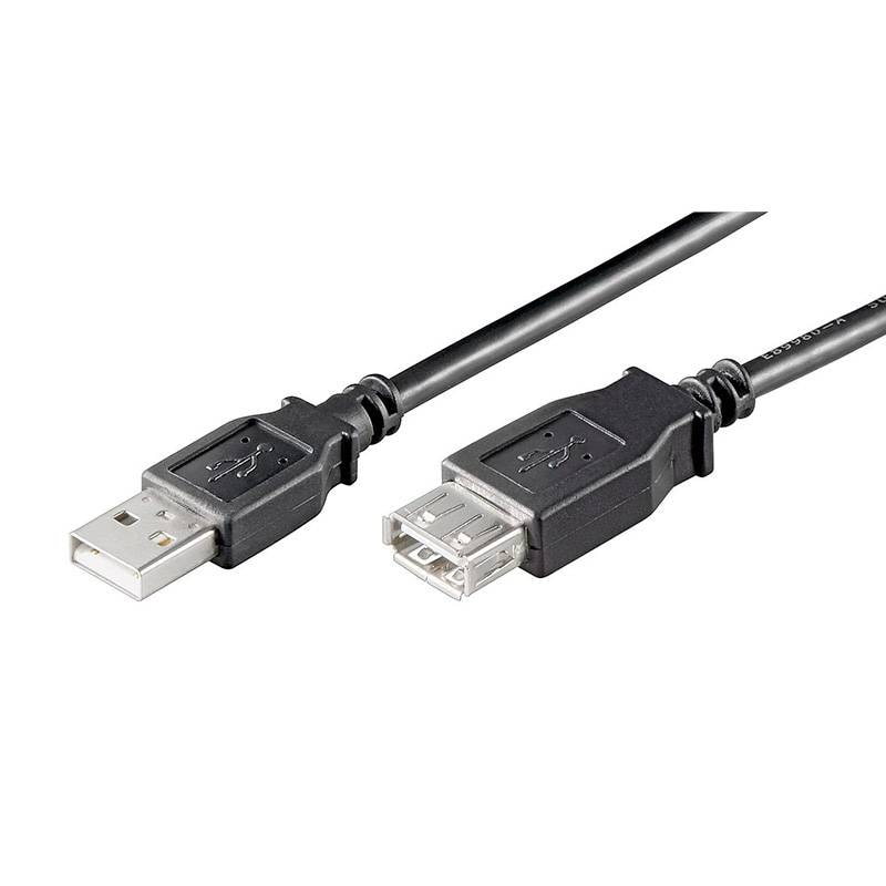 Cabo Extensão Ewent EC1013 USB 2.0 Type A Macho para Type A Fêmea 3m Preto