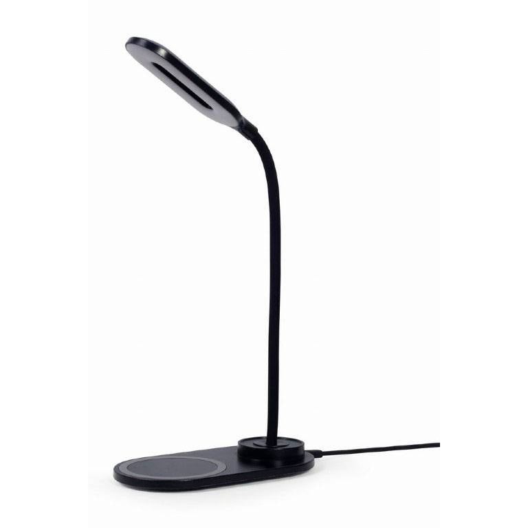 Candeeiro de Mesa Gembird com Carregador Wireless Preto